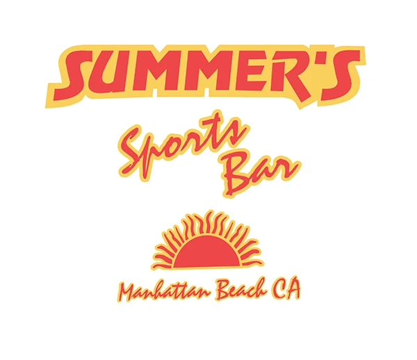 The original Summer’s Sports Bar logo in red and yellow with a setting sun