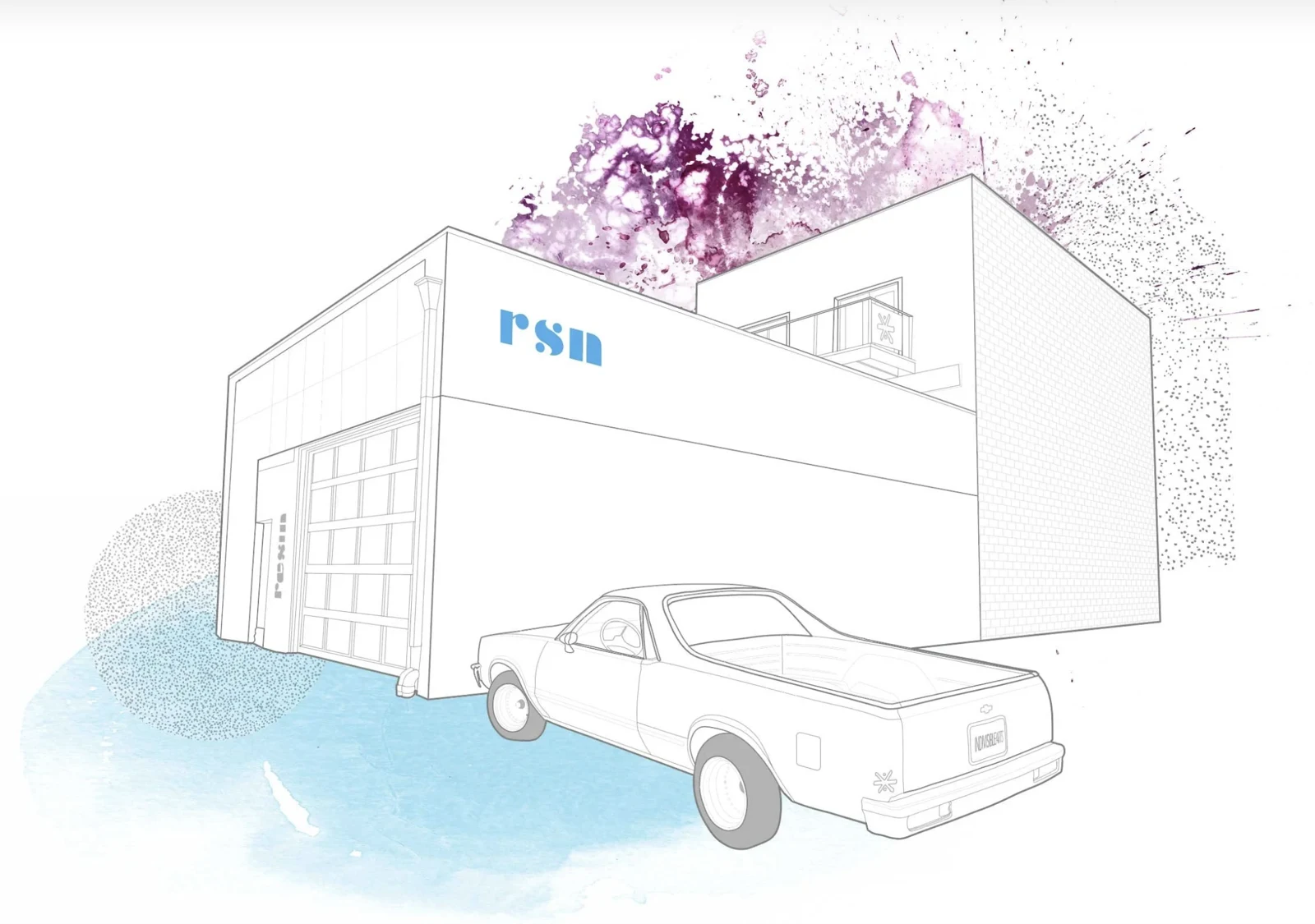 Illustration of the Resin gallery building