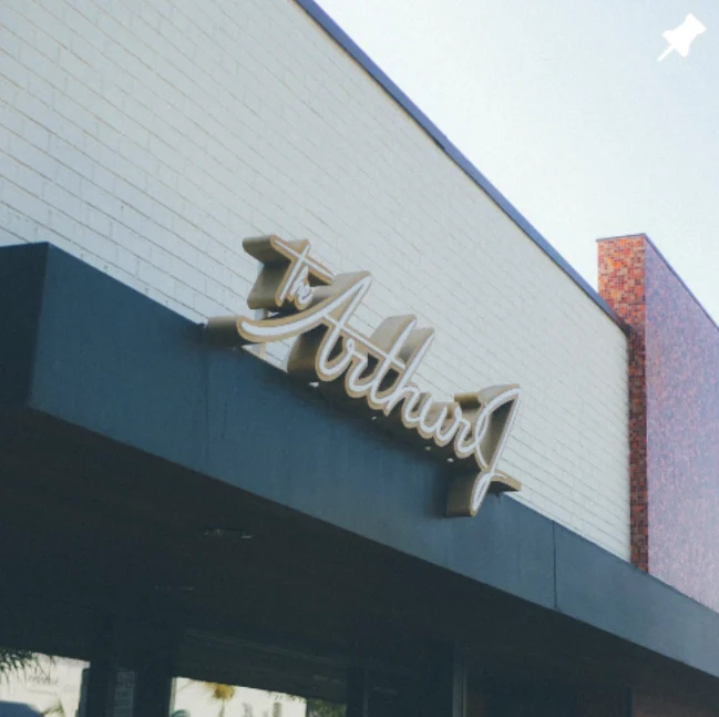 The Arthur J restaurant sign in Manhattan Beach